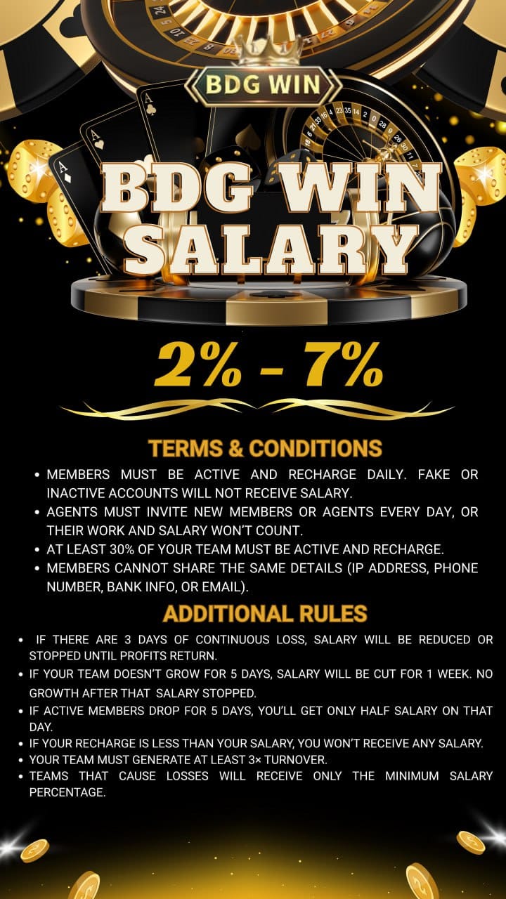 BDG Win advertised agent salary chart